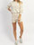 Isadora Knit Top And Lined Short Set In Beige - Beige