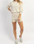 Isadora Knit Top And Lined Short Set In Beige - Beige