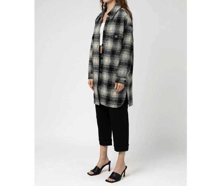 Marceline Coat In Grey/Black