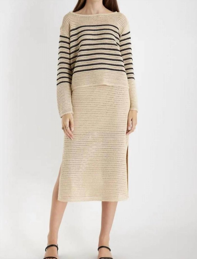 The Sofie Skirt In Cream - Cream