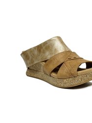 Aphina Wedge - Beige Flips To Pearl Gold
