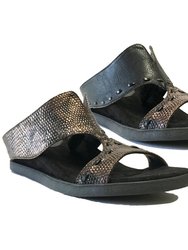 Asta Sandal - Metallic Flips To Black - Metallic/Black