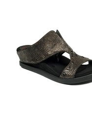 Asta Sandal - Metallic Flips To Black