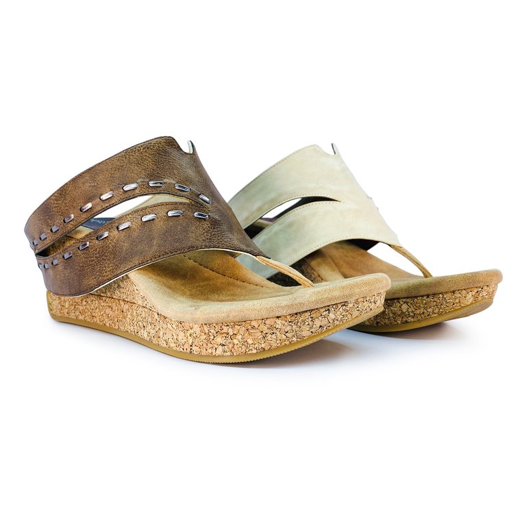 Bria Sandal - Beige/Cream