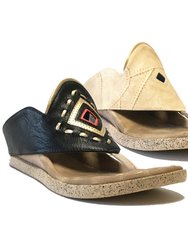 Chia Flip Sandal - Black/Cream