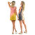 Reversible & Adjustable V-Neck Dress - Horizon-Coral/Sunstream-Cream