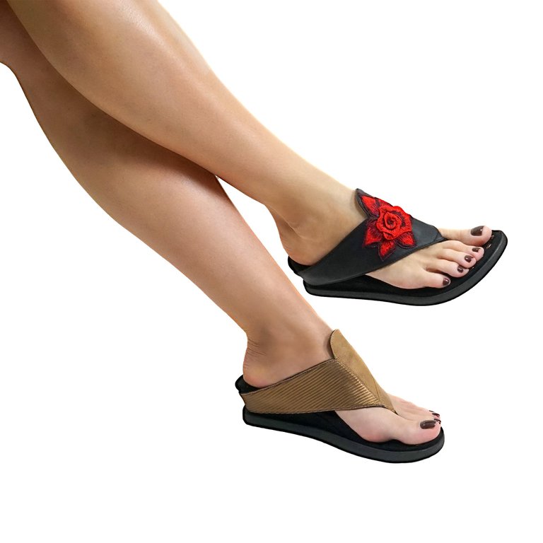 Sasha Sandal - Black Flips To Beige