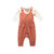 Terra Cotta Overalls Outfit - Orange