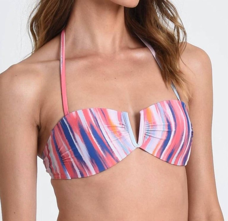 Bikini Swim Top In Pink Karen - Pink Karen