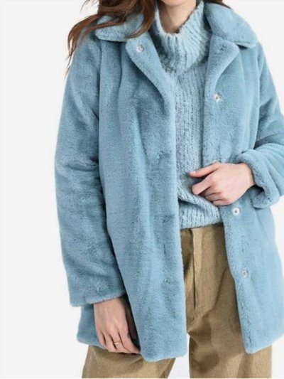 MOLLY BRACKEN Blue Faux Fur Coat product