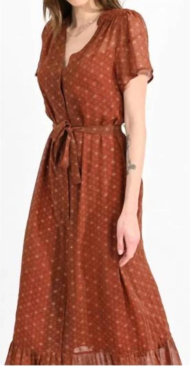 Clarisse Dress In Brown - Brown