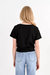 Cotton Tie Front Tee In Black