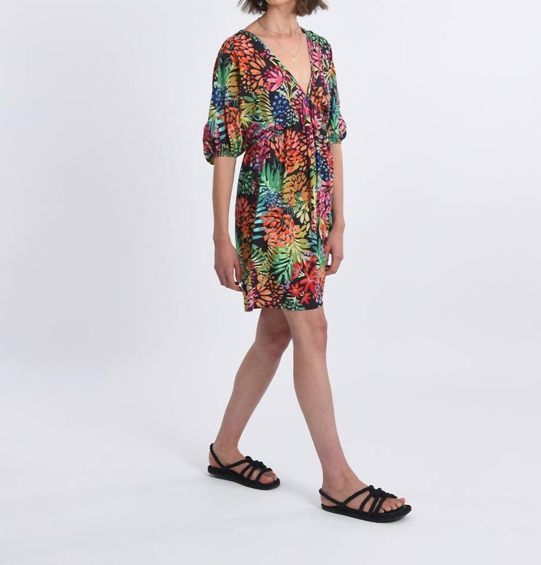 Ladies V-Neck Printed Dress