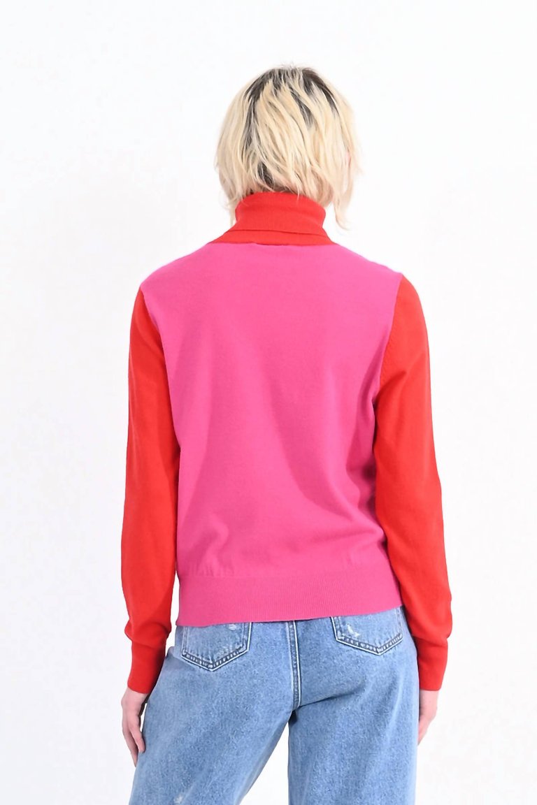 Living Out Loud Sweater In Pink/Red