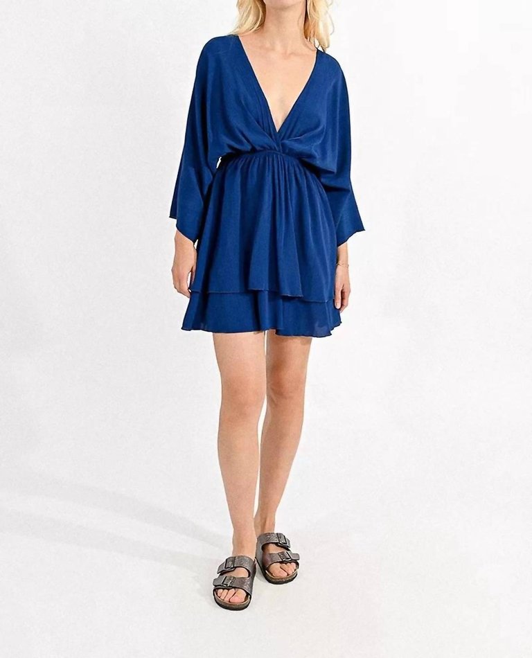 Loose Fitting Dress In Navy - Navy