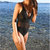 One-Piece Swimsuit With Mesh