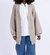 Open Front Cabled Jumper Cardigan - Beige