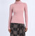 Ribbed Turtleneck Sweater In Pink - Pink