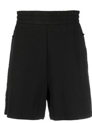 Bermuda Logo Trim Sweat Shorts - Black