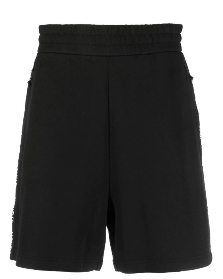 Bermuda Logo Trim Sweat Shorts - Black