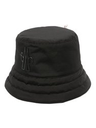 Womens Black Logo Bucket Hat - Black