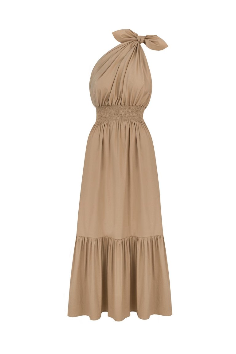 Demi Maxi Dress In Beige - Beige