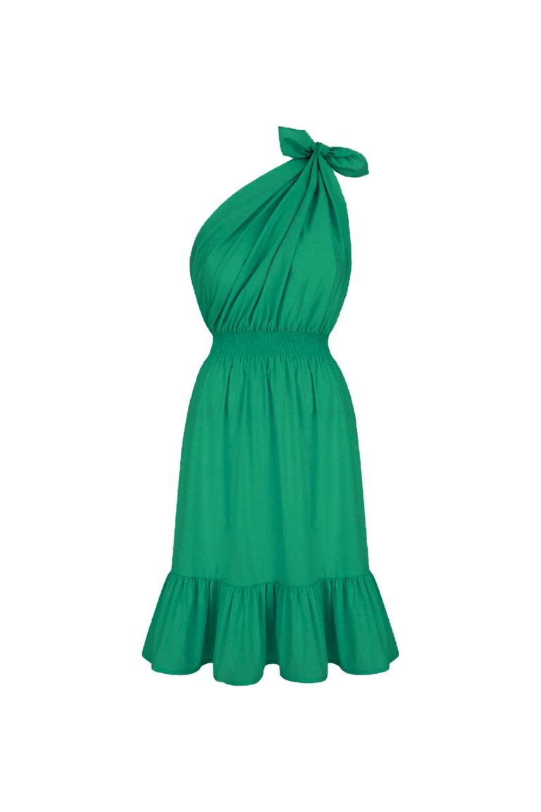 Demi Midi Dress In Emerald - Emerald