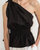 Demi One Shoulder Top In Black - Black