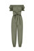 Denise Off Shoulder Jumpsuit In Evergreen