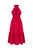 Harper Midi Halter Dress In Cherry Red - Cherry Red