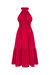 Harper Midi Halter Dress In Cherry Red - Cherry Red