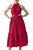 Harper Midi Halter Dress In Cherry Red