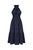 Harper Midi Halter Dress In Navy - Navy