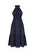 Harper Midi Halter Dress In Navy - Navy