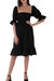 Isabel Midi Dress In Black - Black