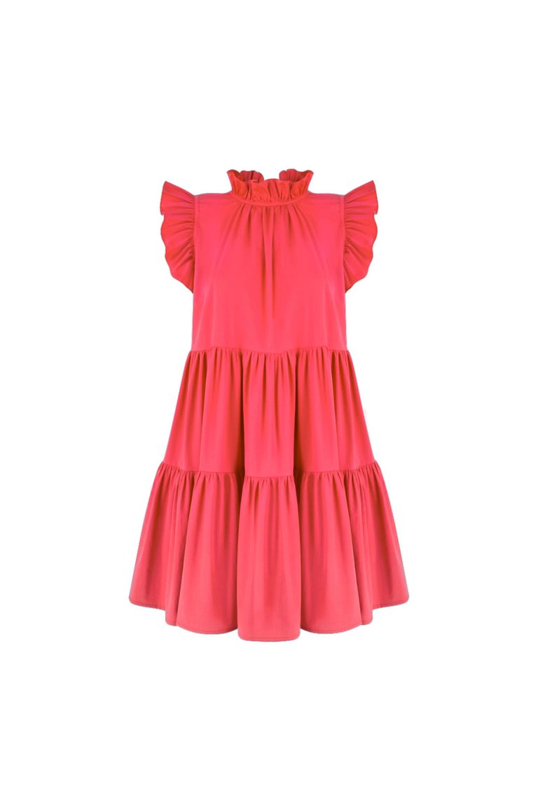 Luna Mini Dress In Raspberry - Raspberry