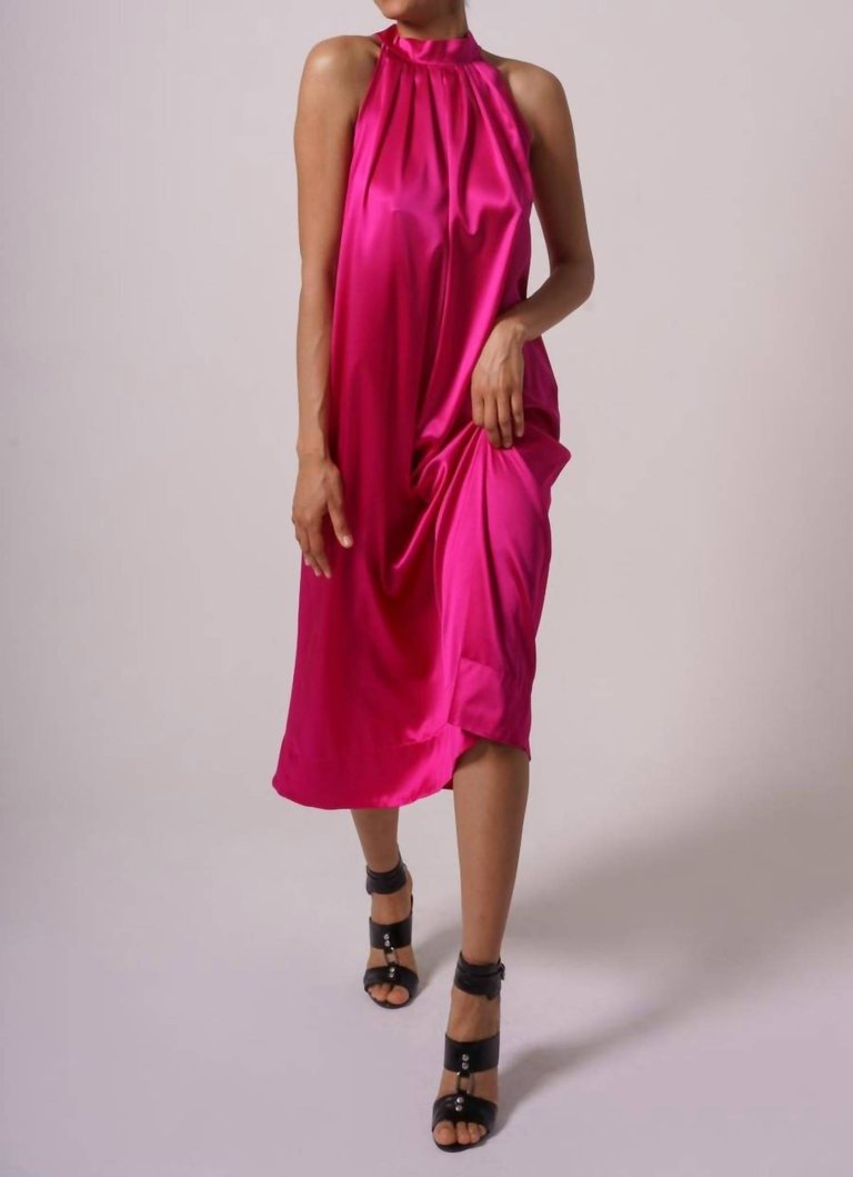 Nera Dress In Fuchsia - Fuchsia