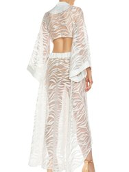 Sevilla White Transparent Kimono Dress