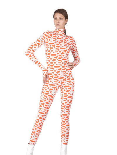 Monosuit Bodysuit Monoskin Print Orange product