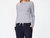 Asymmetric Long Sleeve Top In Grey