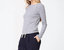 Asymmetric Long Sleeve Top In Grey