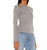 Asymmetric Long Sleeve Top In Grey