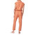 Cotton Twill Jumpsuit In Faded Rust