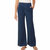 Cotton Twill Wide Leg Trousers In Dark Denim - Dark Denim