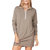 Half Zip Sweatshirt Dress In Dusty Olive