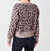 Leopard Oversized Cardigan In Grey