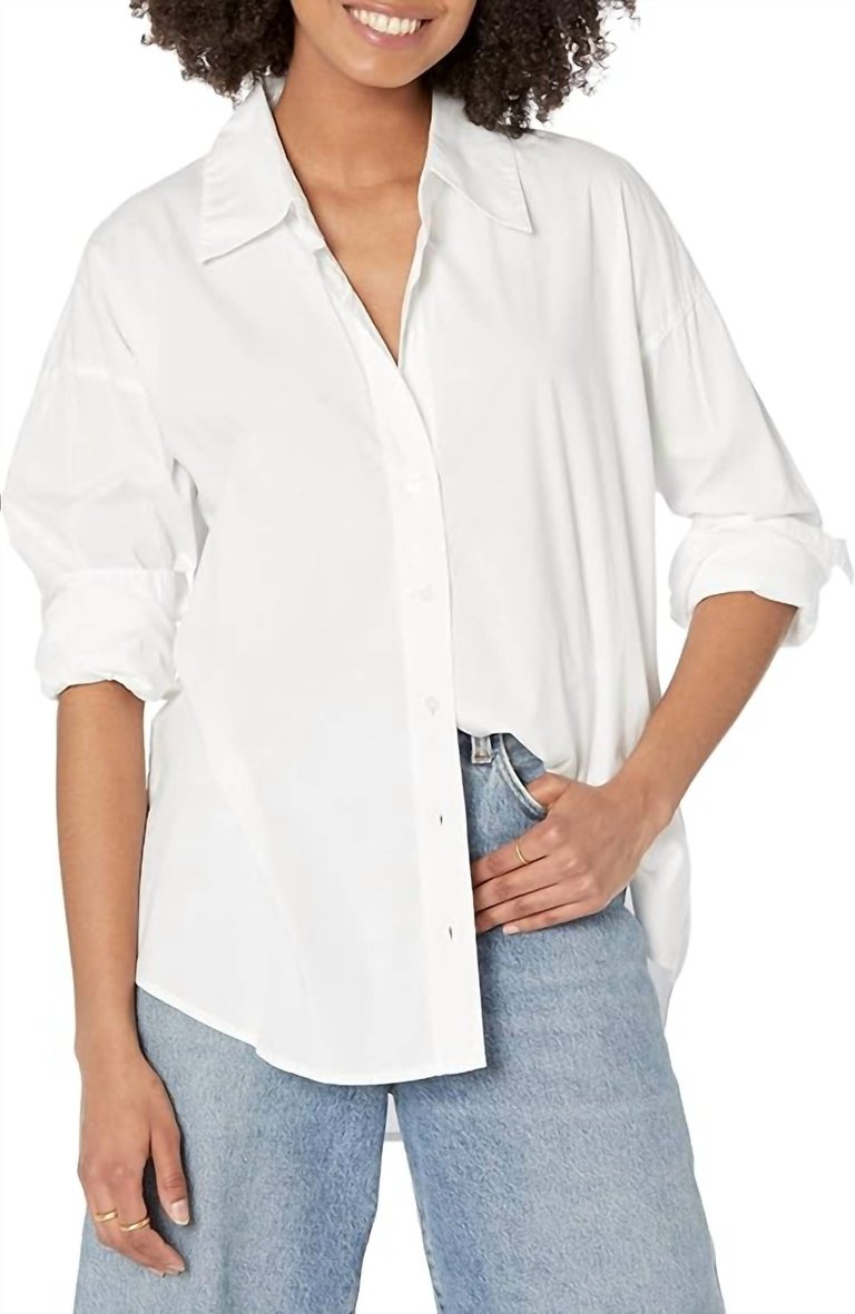 Poplin Shirt In White - White