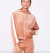 Velour Sporty Zip-Up Sweatshirt In Dry Rose/Natural - Dry Rose/Natural