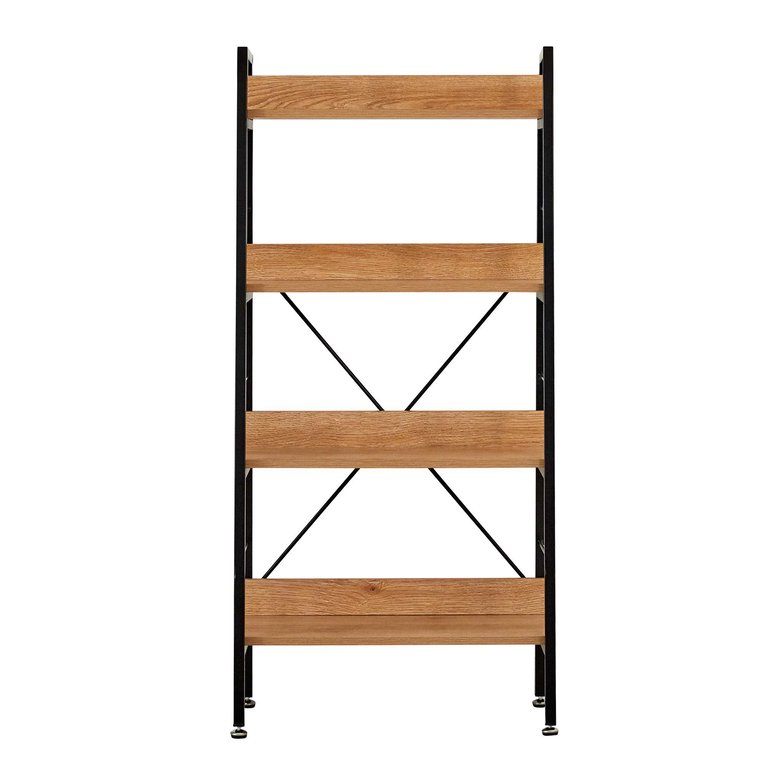 Allday 24" L x 14" W Metal Frame Bookshelf - Acacia