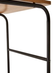 Querencia 18"x16"x24" Side Table With Acacia Top And Steel Base